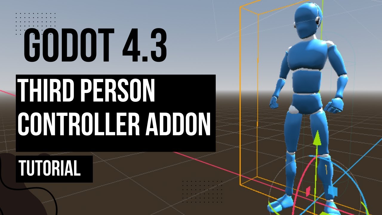 visualcodinghub's tweet card. Godot 4.3 Third Person Controller Addon Tutorial ( 2025 )