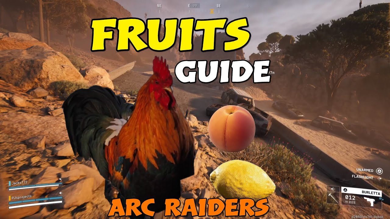 Pjsprojects's tweet card. Arc Raiders Scrappy upgrades fruit help 2025