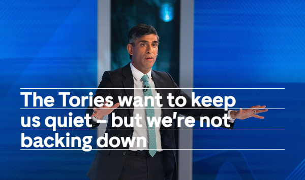 GoodLawProject's tweet card. The Tories want to keep us quiet – but we’re not backing down | Good Law Project