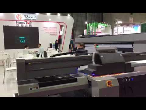 HandtopPrinter's tweet card. HT3116 FR5, white-CMYK-varnish simultaneous output