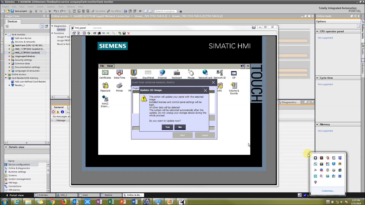 AWCwt's tweet card. Loading an HMI Runtime Project from a USB to a SIMATIC Comfort HMI |...
