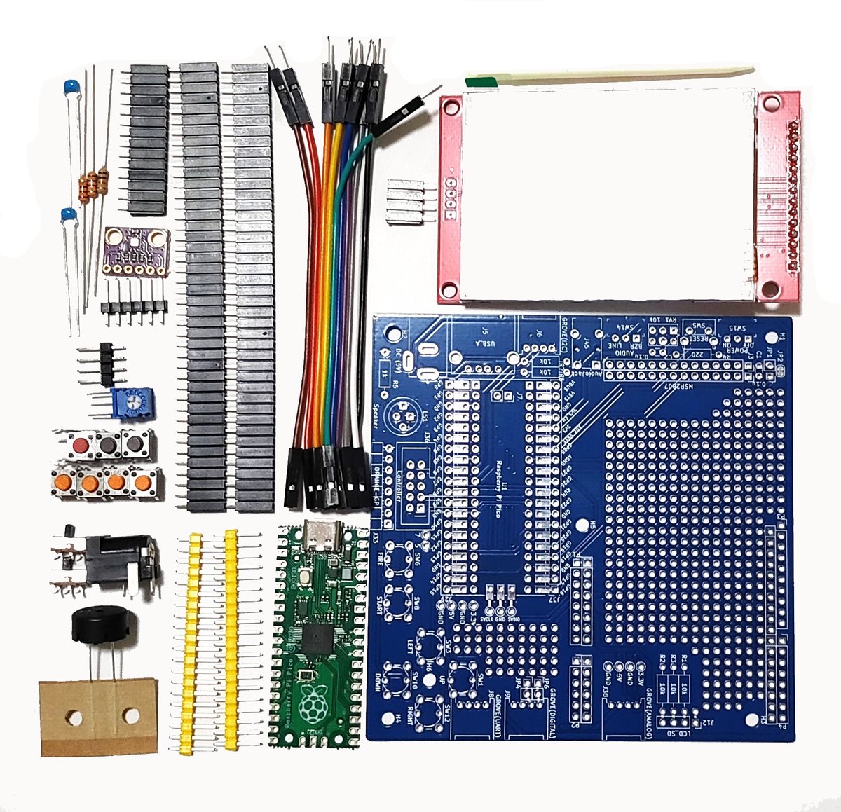 electronicwork7's tweet card. オープンプラットフォーム「MachiKania type P」 の回路図を元に作成された基板です。 最低限の必要部品に加え、すぐにセンサーをお楽しみいただけるようにBME280センサー(高精度温湿度センサー)を加えた簡易組立キットです。 「MachiKania type P」公式ページ http://www.ze.em-net.ne.jp/~kenken/machikania/typep.h...