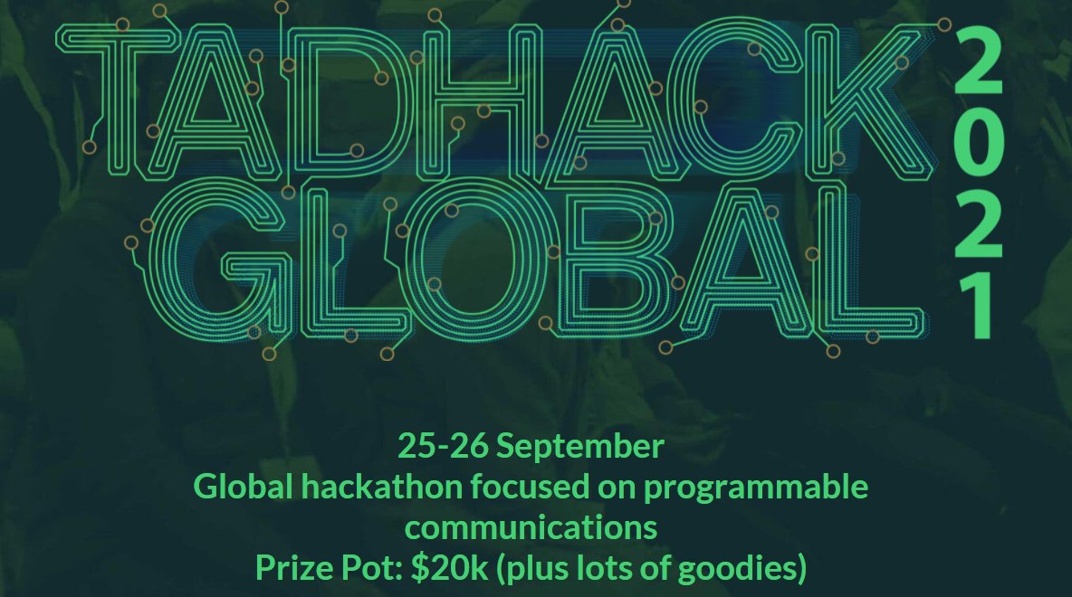 Alan_Quayle's tweet card. Using real-time communications protocols, the crowd at TAD Hack produces fascinating work, year over year.