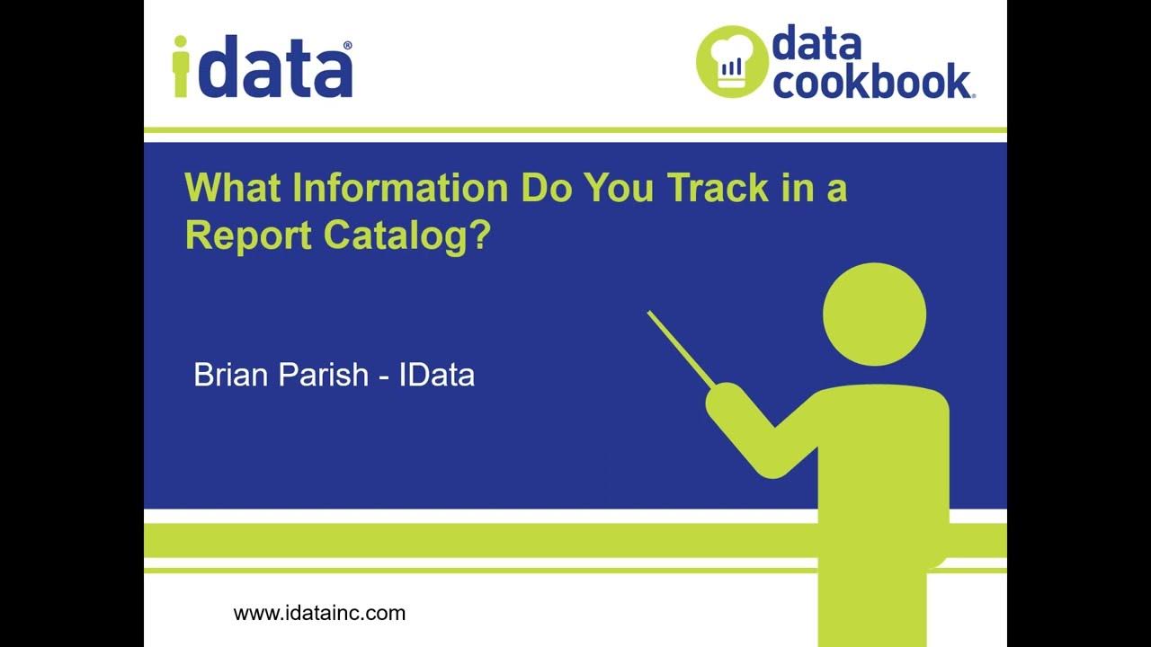DataCookbook's tweet card. What Information Do You Track in a Report Catalog