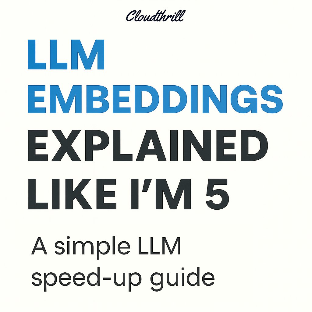 CloudDude_'s tweet card. Curious what LLM embeddings really are and how they power tools like RAG? This guide breaks it down simply - from text-to-vector magic to fast retrieval. Bonus: explore how KV cache speeds up...