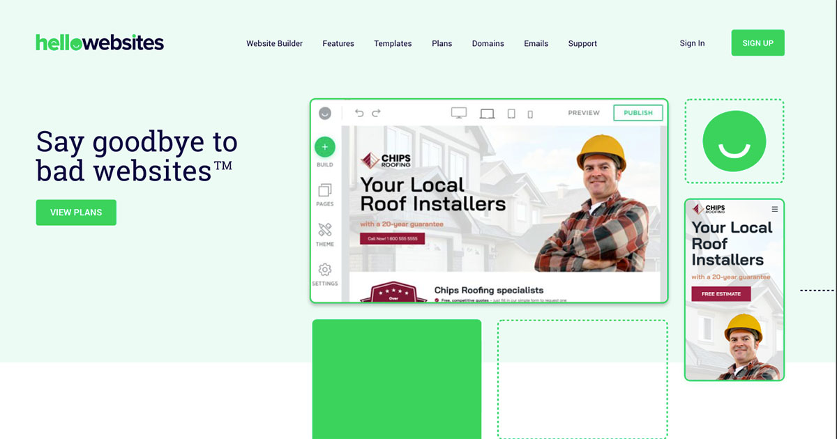 hello_websites's tweet card. Pick from 125+ Modern Business Templates & Launch Your Business Websites with the Hello Website Builder in just a few hours - or hire our Pros to do it for you.