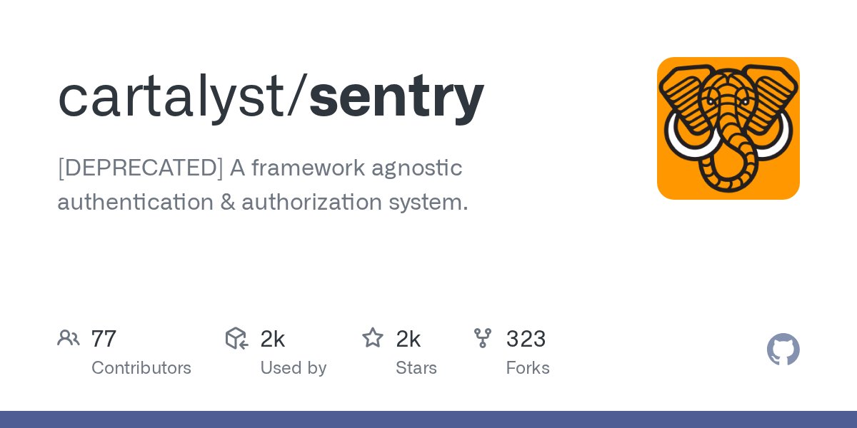 mdwheele's tweet card. [DEPRECATED] A framework agnostic authentication & authorization system. - cartalyst/sentry