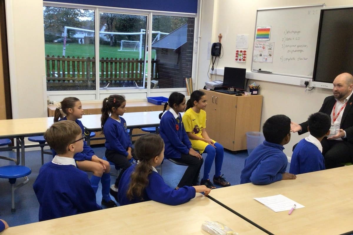 PeterKLamb's tweet card. The School Council were delighted to welcome Crawley MP Peter Lamb for a special visit to meet and discuss key issues affecting the local community. The visit focused on sustainability, responsibil...