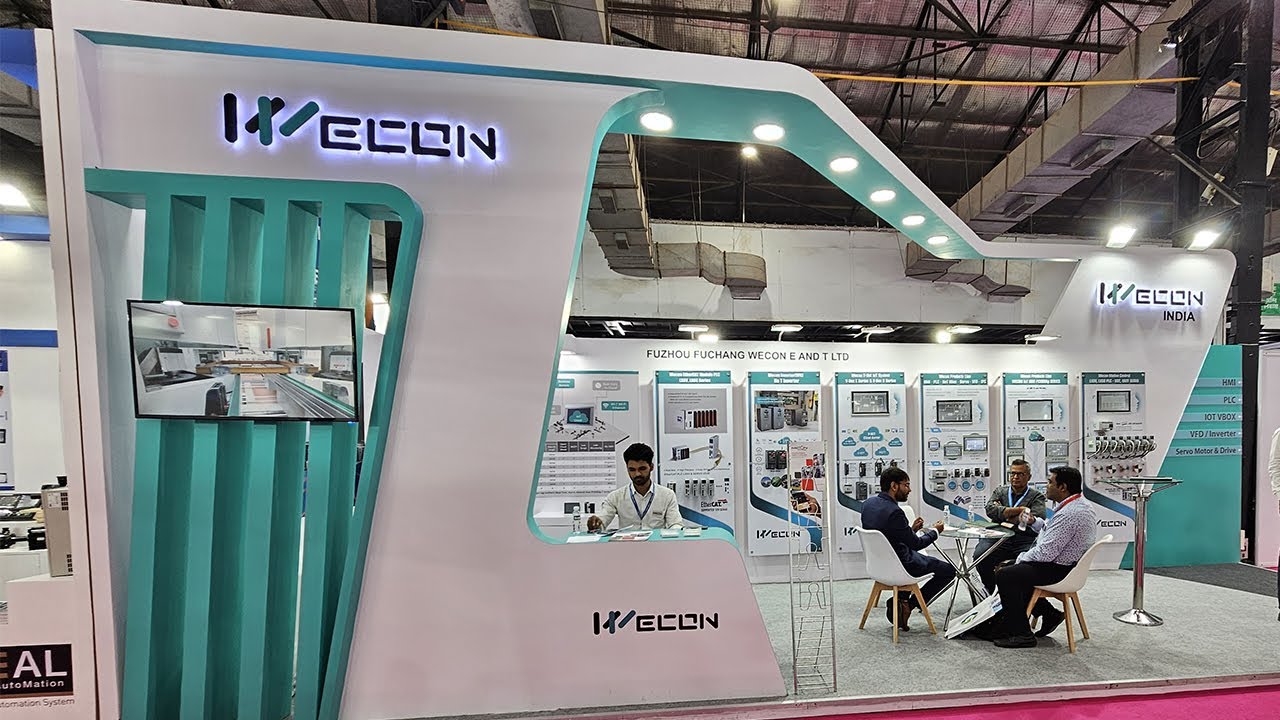 WeconTechnology's tweet card. Wecon Exhibition in India Automation Expo 2023