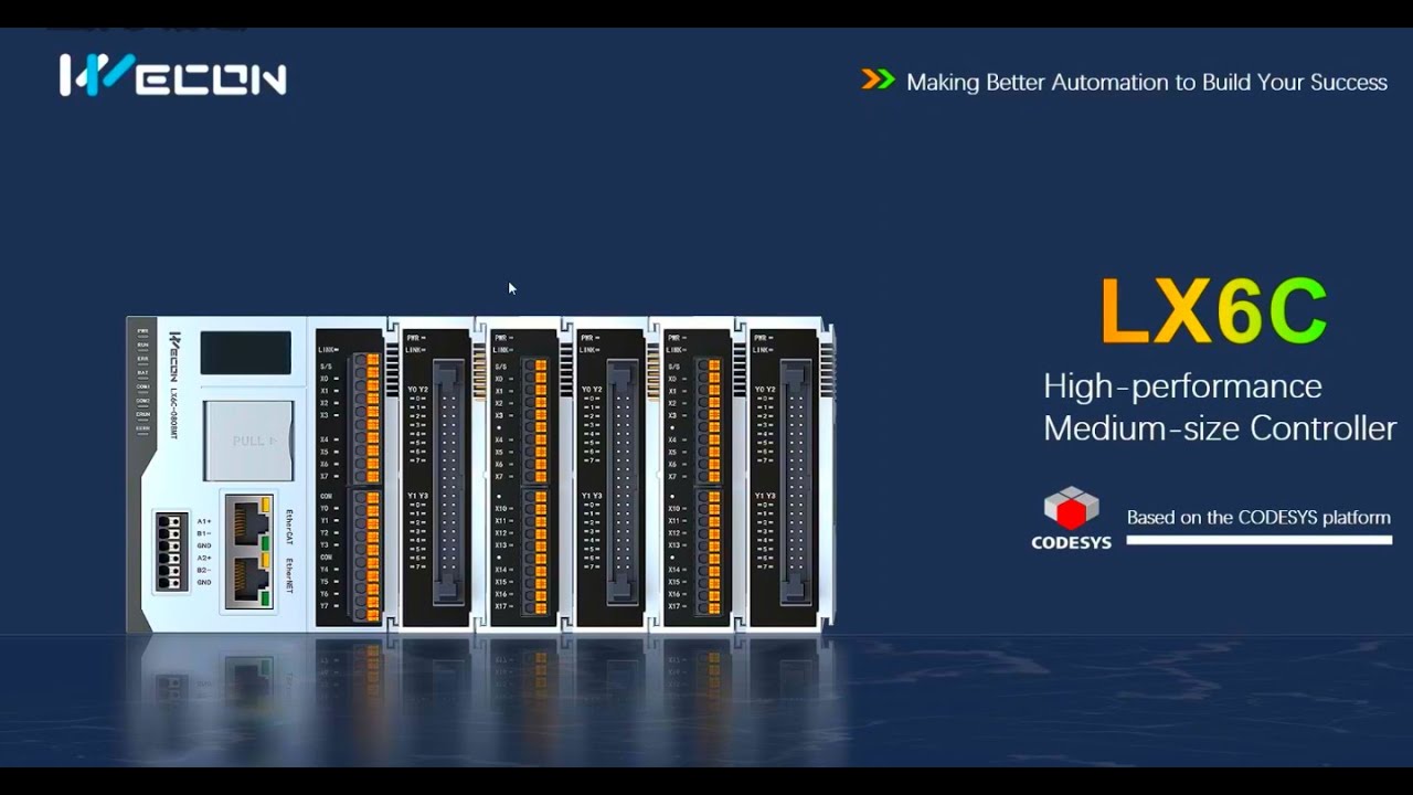 WeconTechnology's tweet card. Training video-LX6C PLC Tutorial: LX6C PLC Product Introduction