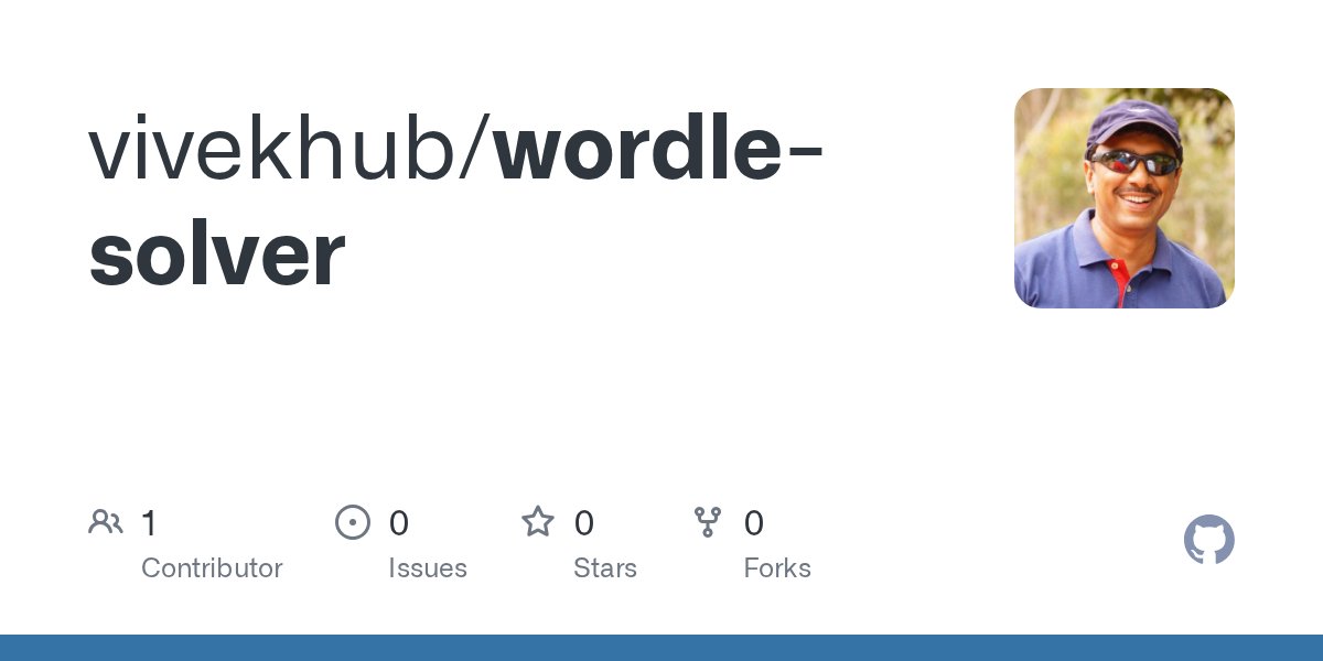 cvs's tweet card. Contribute to vivekhub/wordle-solver development by creating an account on GitHub.