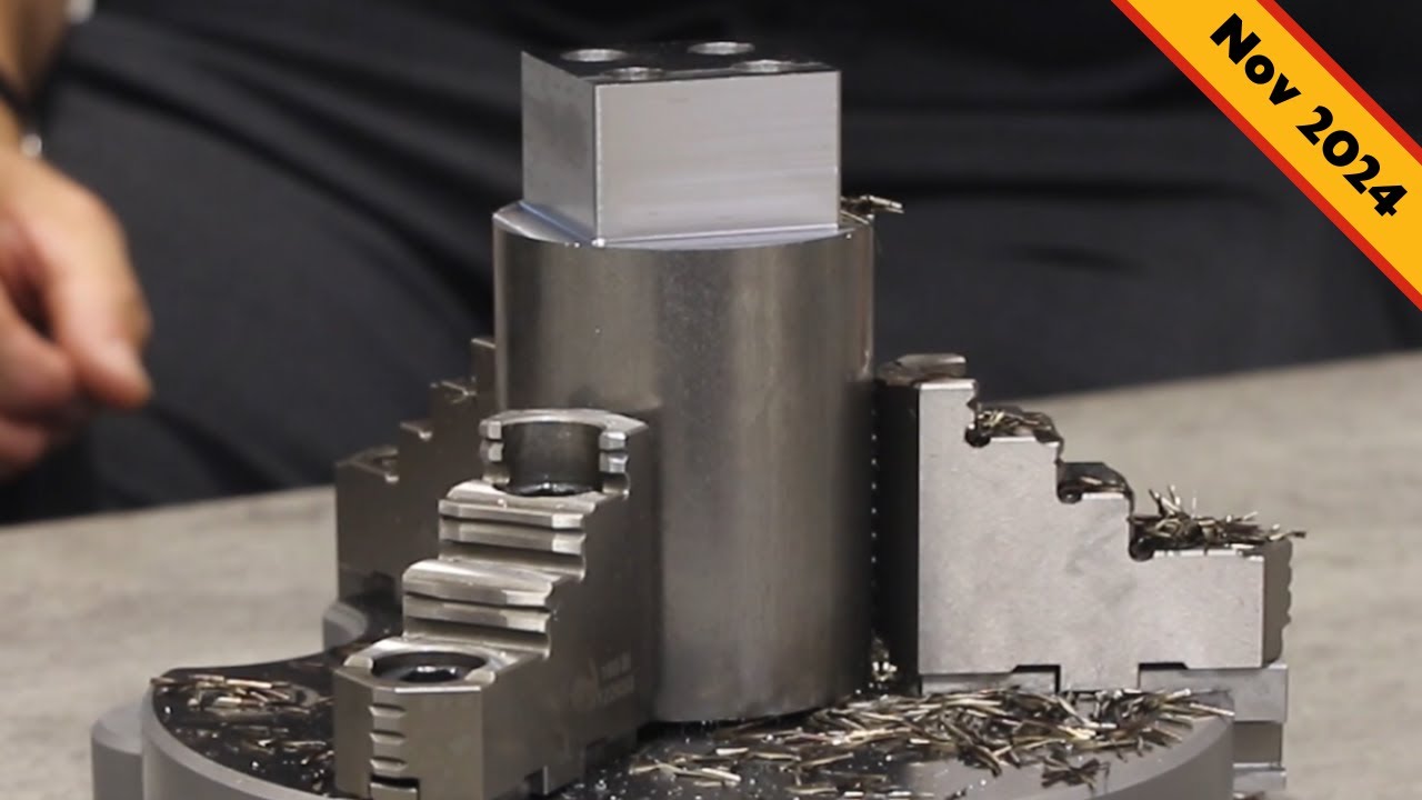 xyzmachinetools's tweet card. The base mounted chuck system from Bison is put to the test at XYZ...