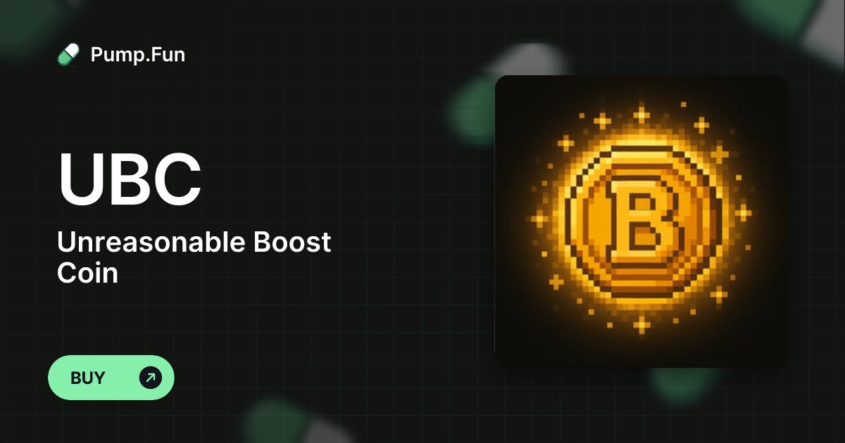 Humanevolvd's tweet card. Unreasonable Boost Coin (UBC) - Pump