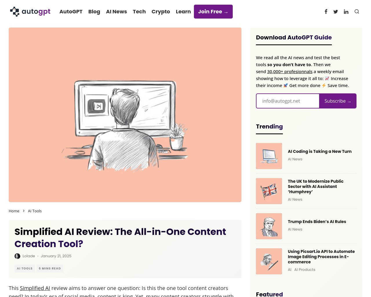 managetech_inc's tweet card. 要約: Simplified AIは、コンテンツ制作者が必要とする唯一のツールであるかどうかに焦点を当てていま
