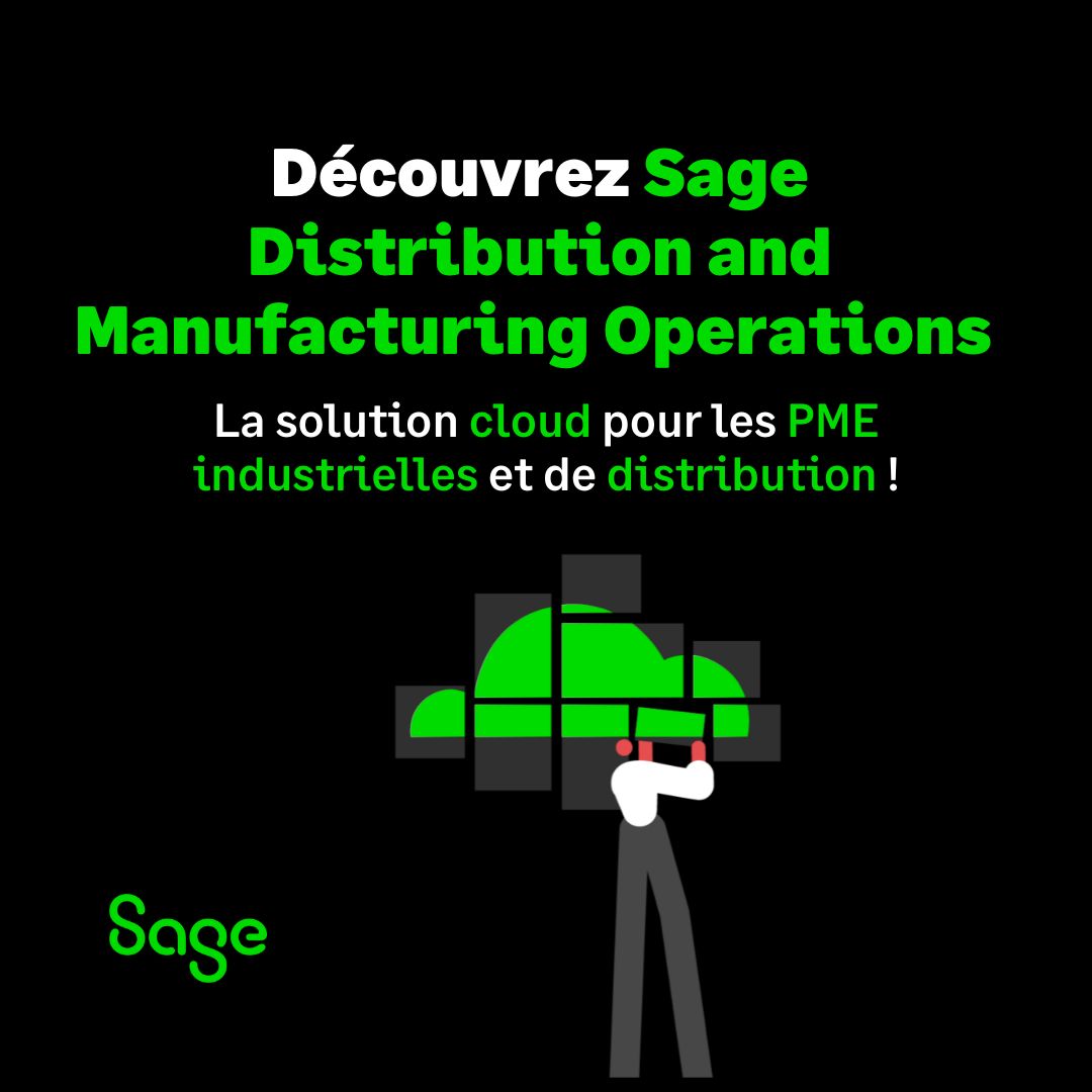 jamesterminal's tweet card. Sage dévoile Sage Distribution and Manufacturing Operations : la solution cloud pour les #PME industrielles et de distribution ! 🚀 Gagnez en efficacité avec une solution #cloud-native conçue pour...