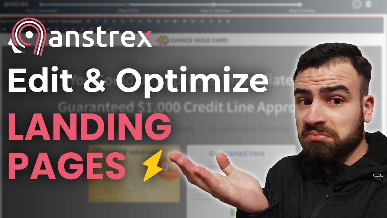 HugoCNobre's tweet card. Anstrex Landing Page Editor: Build and Optimize Landing Pages Fast!