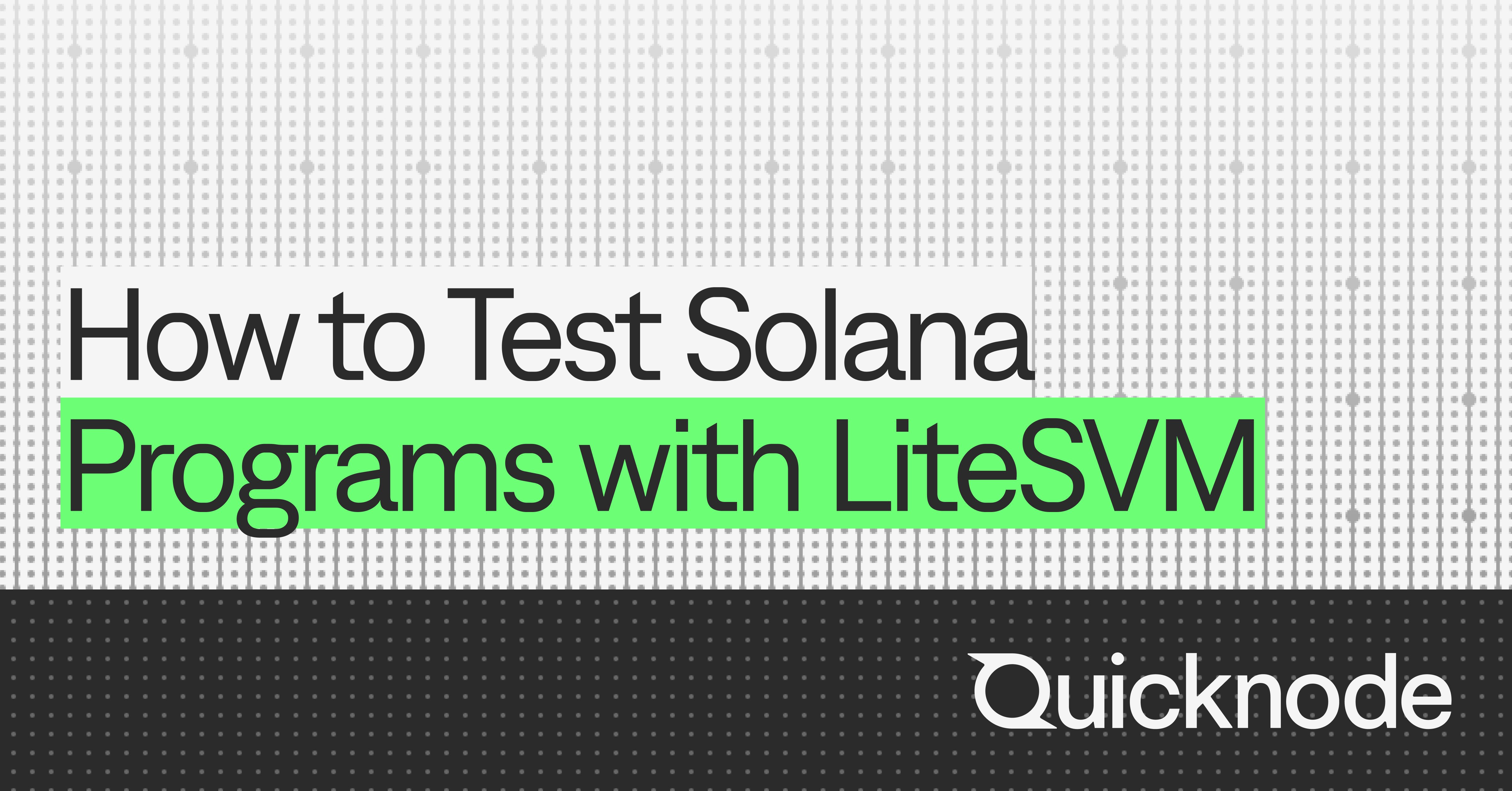 mikehale's tweet card. This guide walks you through testing Anchor programs with LiteSVM, a Rust-based testing tool thats 25X faster than traditional TypeScript Anchor tests.