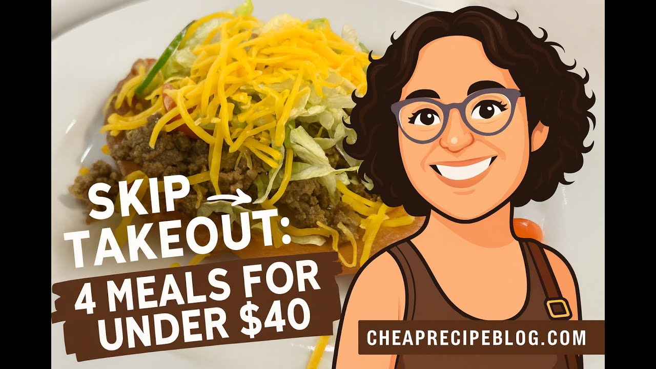CheapRecipeBlog's tweet card. Skip Takeout: Make 4 Meals Under $40 (Taco Pizza, Fry Bread Tacos &...