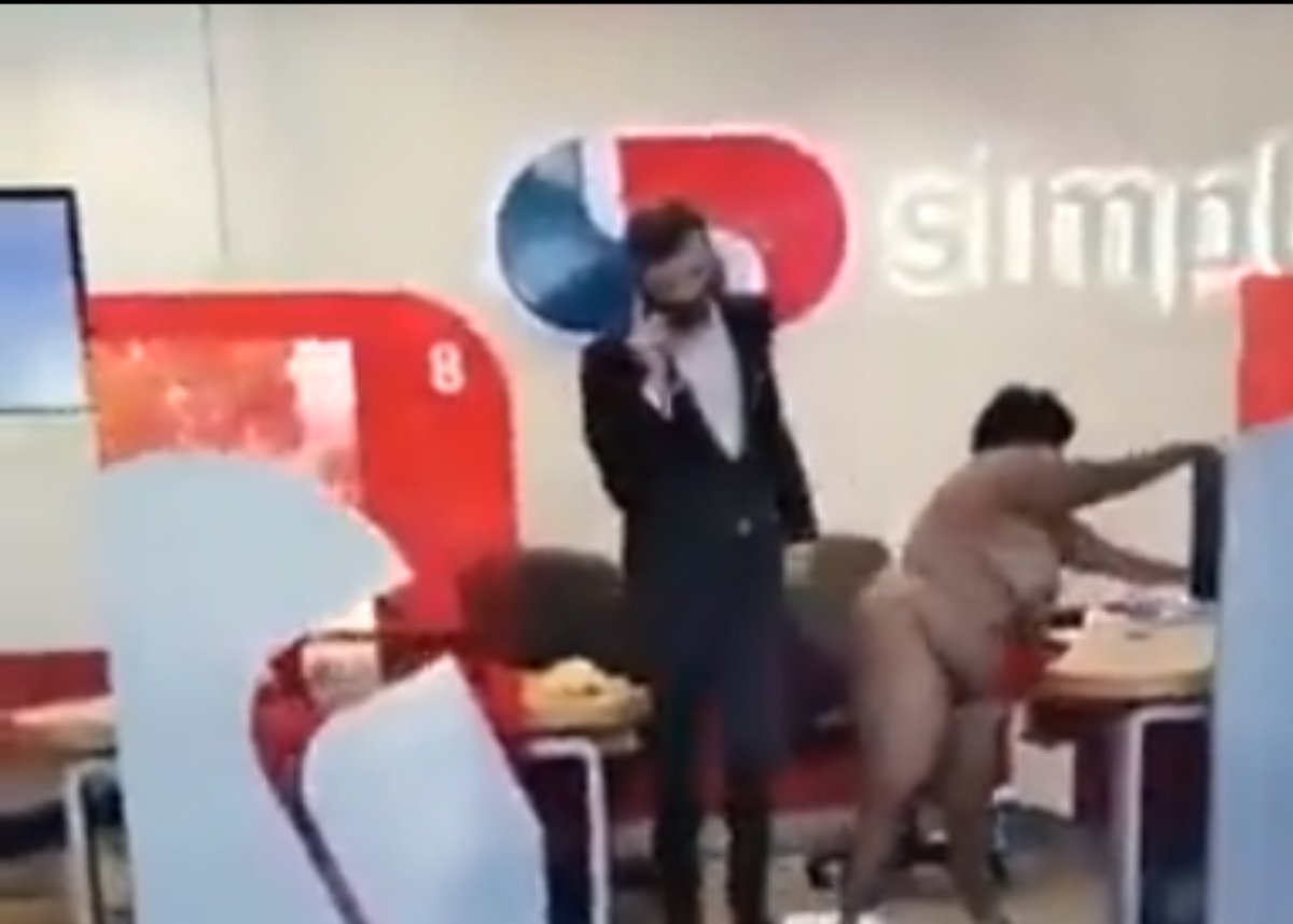 jarreddup's tweet card. Capitec employees ran into staff rooms after an enraged naked woman started to demolish the property at a Cape Town branch.