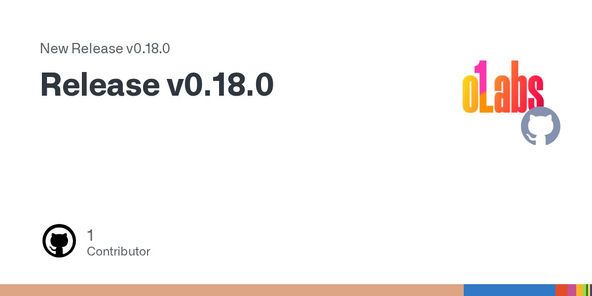 o1_labs's tweet card. Release Release v0.18.0 · o1-labs/mina-rust