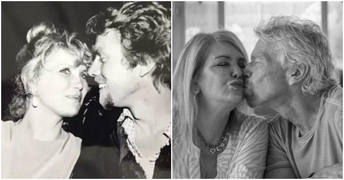 Distractify's tweet card. Richard Branson mentioned in his Nov. 26, 2025 Instagram post about his wife Joan Templeman’s death that she was gone “quickly and painlessly.”