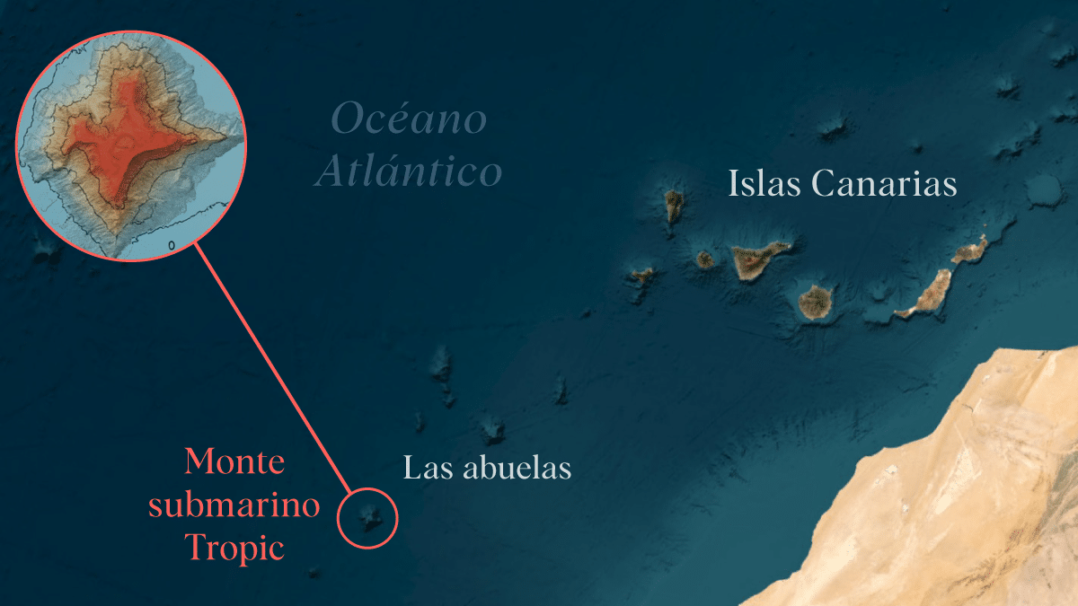fcarrionmolina's tweet card. Descubre cómo Marruecos busca controlar el Monte Tropic, un volcán sumergido rico en minerales. Conoce su historia.