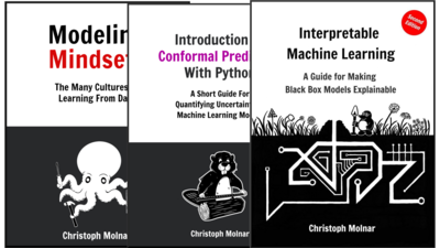 leanpub's tweet card. Get Interpretable Machine Learning (2nd edition), Modeling Mindsets, and Introduction to Conformal Prediction.