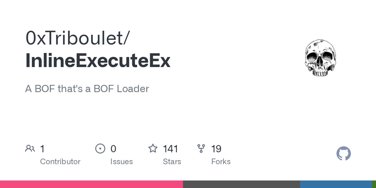 0xTriboulet's tweet card. A BOF that's a BOF Loader. Contribute to 0xTriboulet/InlineExecuteEx development by creating an account on GitHub.