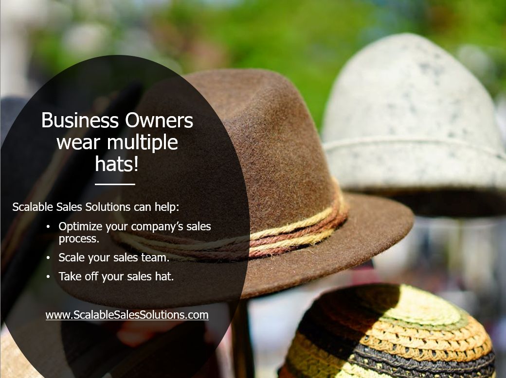 SusanHuey1's tweet card. Sales are key in small businesses - how do you take off your sales hat and still stay in business? #smallbusinessowner #salesleader #scalablesalessolutions