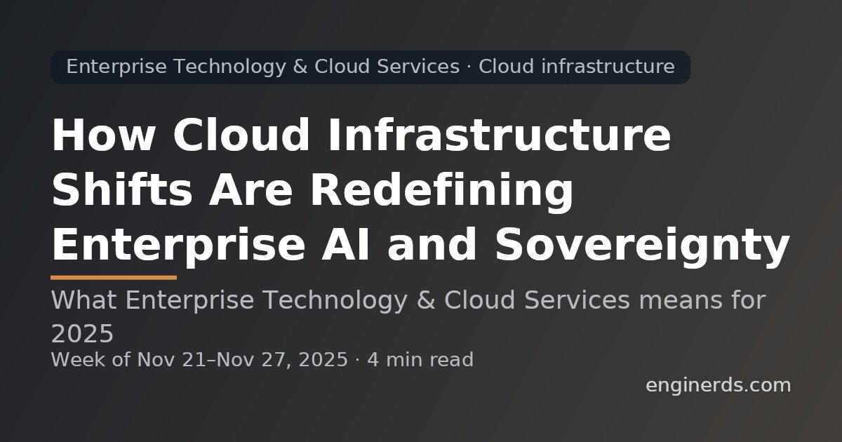 EnginerdsNews's tweet card. Weekly technology insights about Enterprise Technology & Cloud Services - Cloud infrastructure from Enginerds. Coverage period: Nov 21 - Nov 27, 2025
