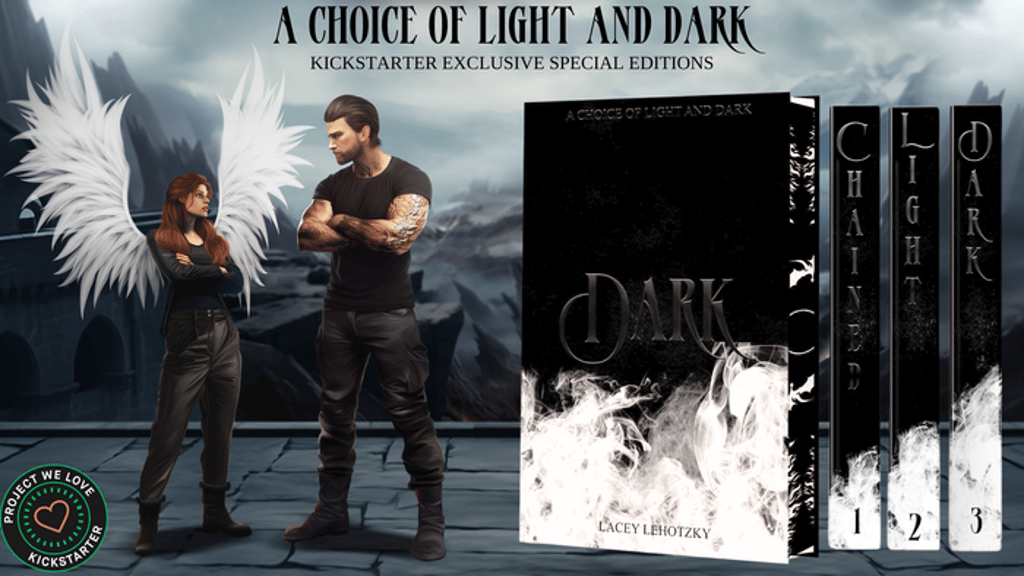 kyleexpress's tweet card. A dark fantasy romance series that focuses on mental health and trauma healing