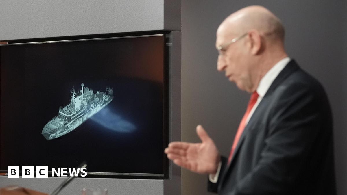 TheLondonPages's tweet card. John Healey says he has updated the Navy's rules for tracking the vessel after the "dangerous" move.