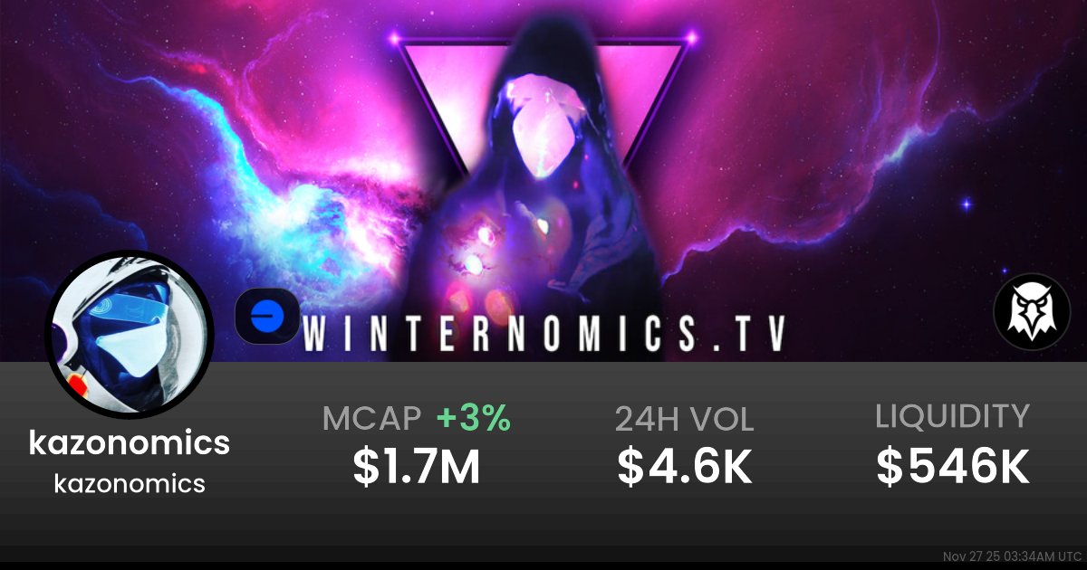 RedLineDasher's tweet card. $0.001690 kazonomics (kazonomics) realtime price charts, trading history and info - kazonomics / ZORA on Base / Uniswap