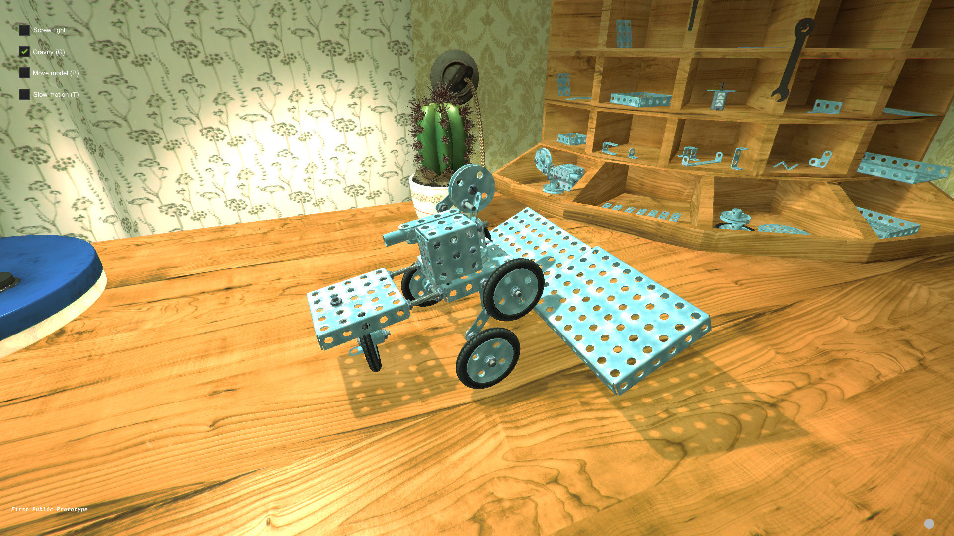 ConstructPRO1's tweet card. Construct PRO is a sandbox-designer, where you can assemble any structure using metal parts, bolts, and nuts and test its physical behavior.