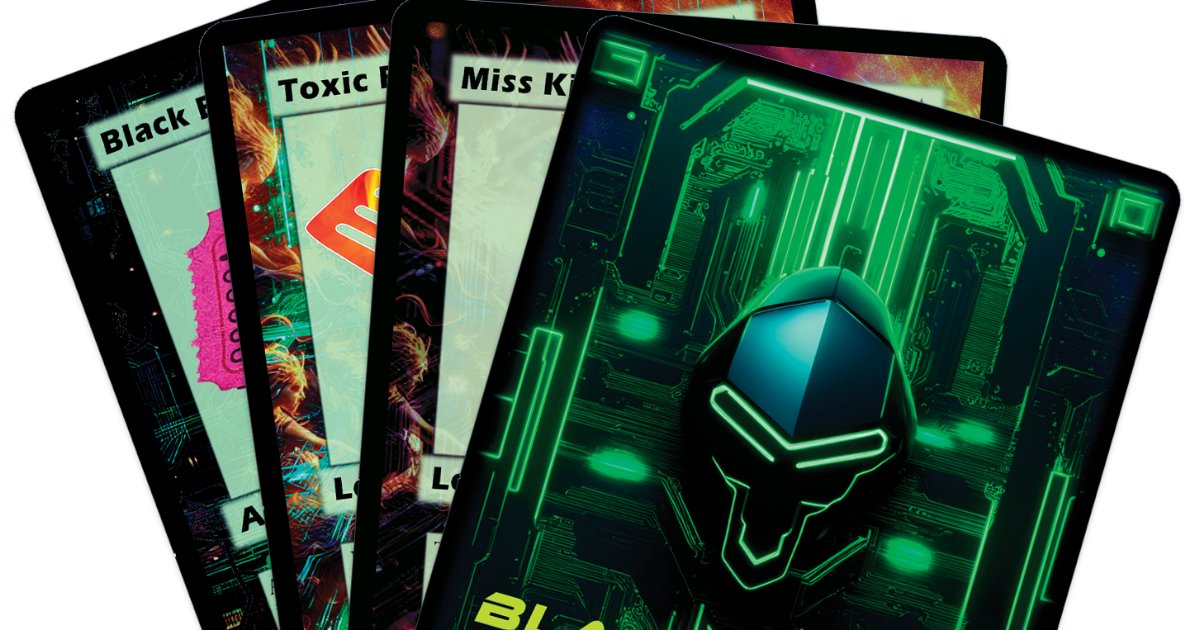 klrgrz's tweet card. This year's Hacker Summer Camp cards. Guaranteed to fuel fun, friends, and foil-wrapped shenanigans