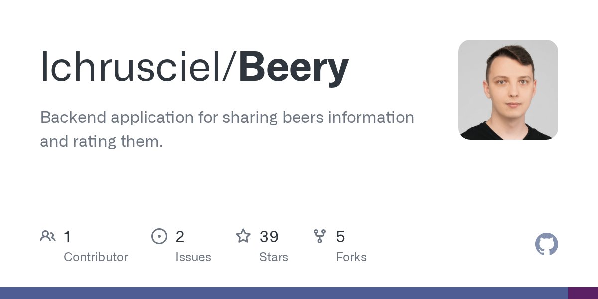 lukaszchrusciel's tweet card. Backend application for sharing beers information and rating them. - lchrusciel/Beery