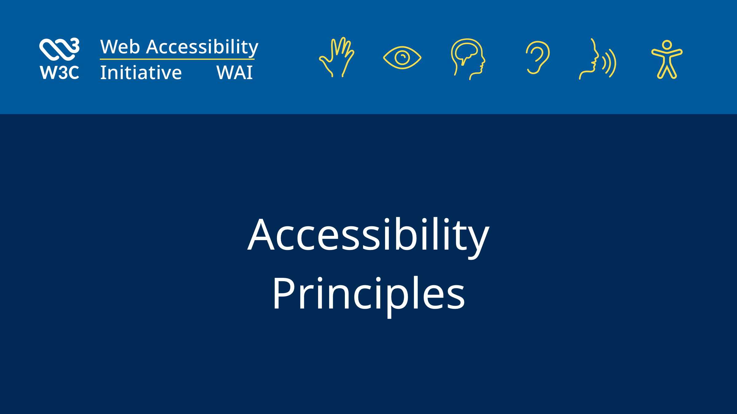 w3c_wai's tweet card. An overview of the fundamental web accessibility requirements for websites, web applications, browsers, and other tools.