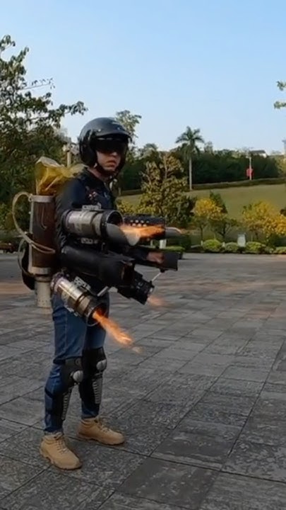 FUzHGKhvm4inE6Z's tweet card. DIY jet backpack #enginemodel #jetpack #jetpacks #jetengine #turbojet...