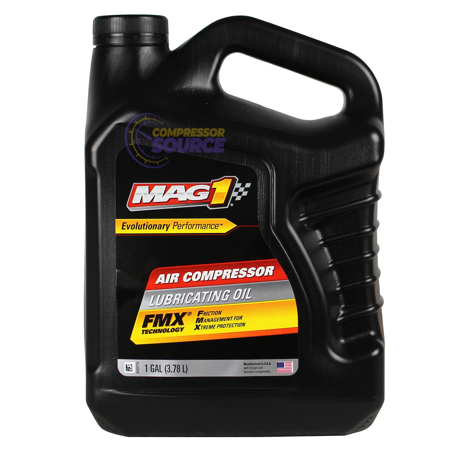 CompressrSource's tweet card. Brand new 1 gallon jug of MAG1 air compressor oil. MAG1 Air Compressor Lubricating Oil is specially formulated to maximize your compressor pump and valve life. This is ISO-100 (SAE 30W) non-detergent...