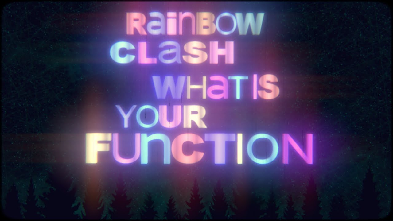 functiondemo's tweet card. Rainbow Clash: What Is Your Function - Function2023 Invitation