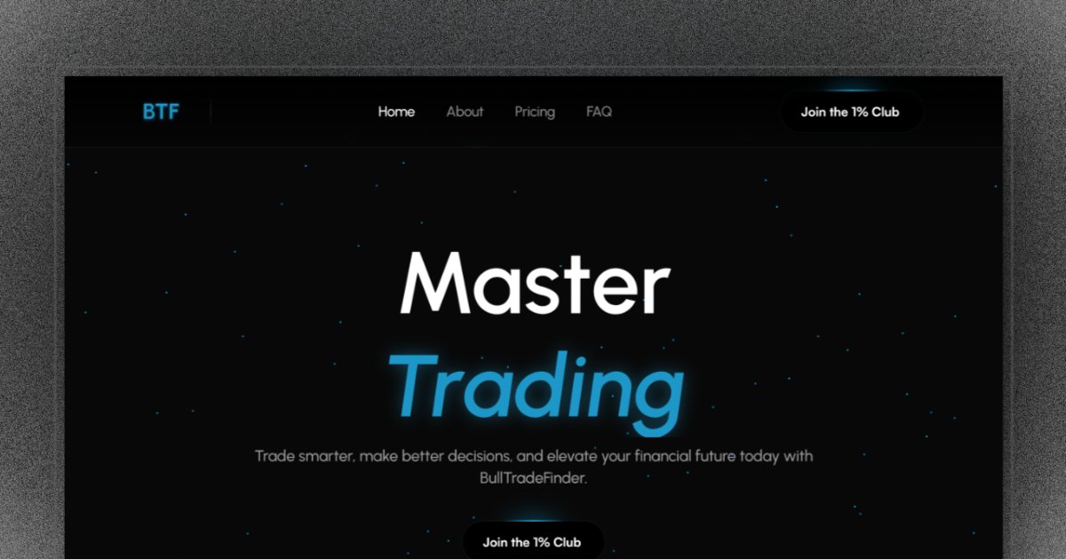 BullTradeFinder's tweet card. Trade smarter, make better decisions, and elevate your financial future today with BullTradeFinder.