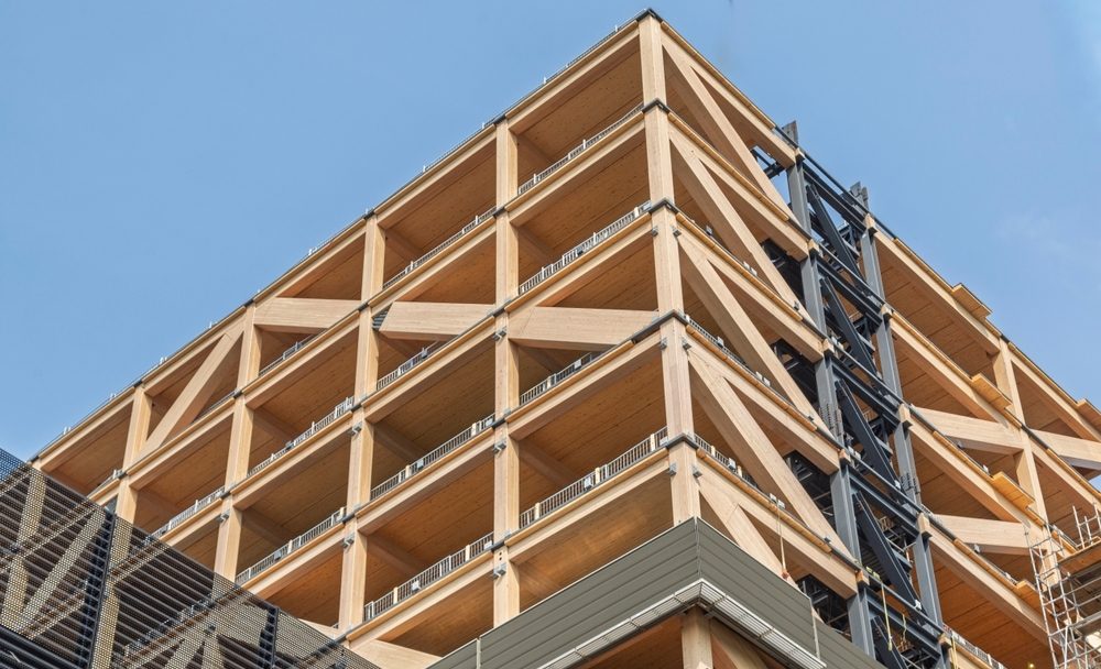 buildwithcs's tweet card. The year 2025 is “pivotal” for mass timber construction, which is growing at around 20 percent a year.