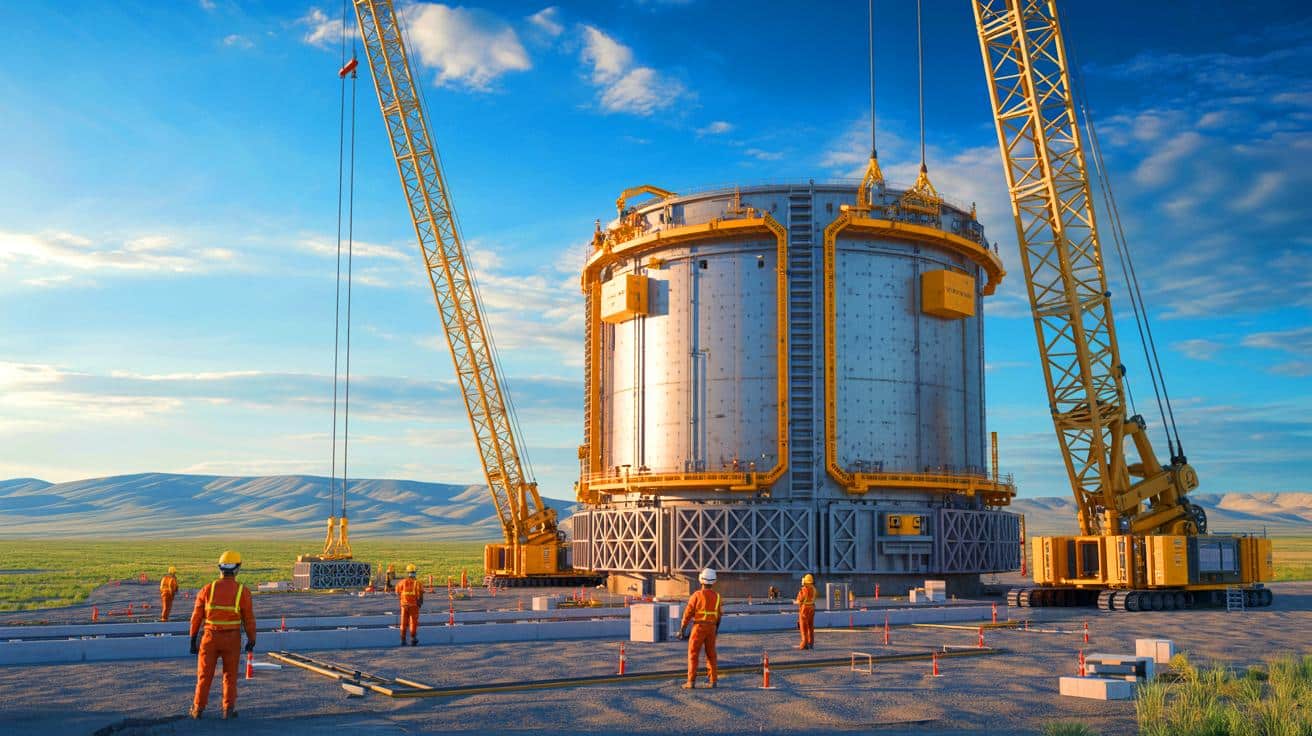 jtchoufang's tweet card. La construction du premier réacteur nucléaire modulaire expérimental aux États-Unis, baptisé Aalo-X, marque un tournant majeur dans le secteur de l'énergie.