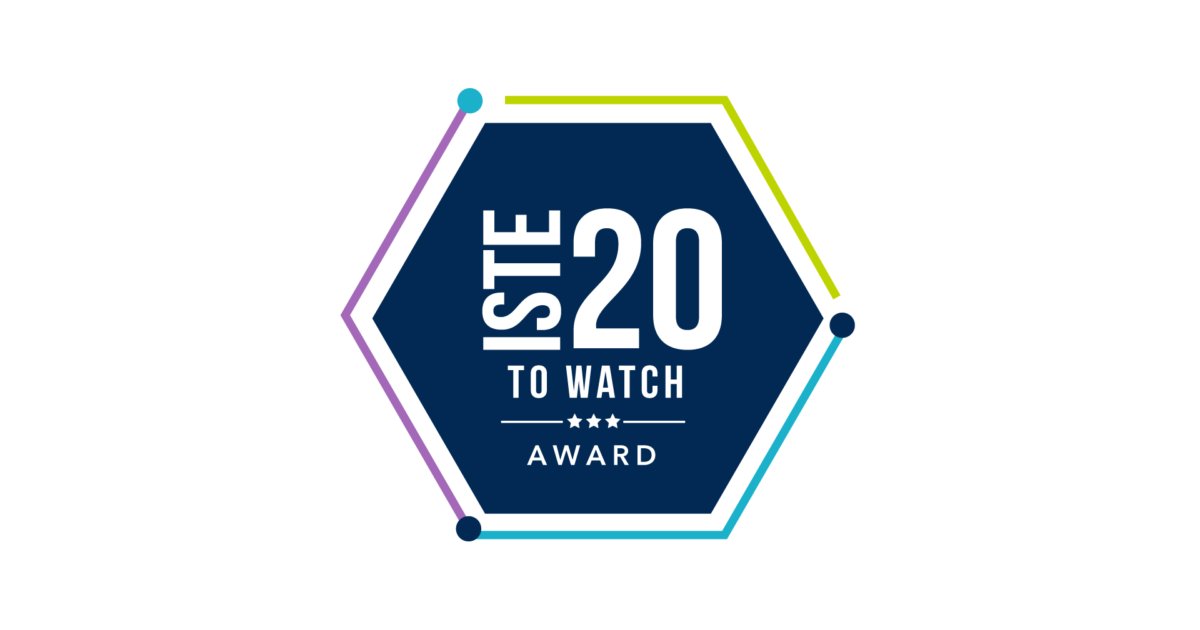 seanmarnold's tweet card. The ISTE 20 to Watch Award recognizes up-and-coming educators who are making an impact with their use of technology to support learning.