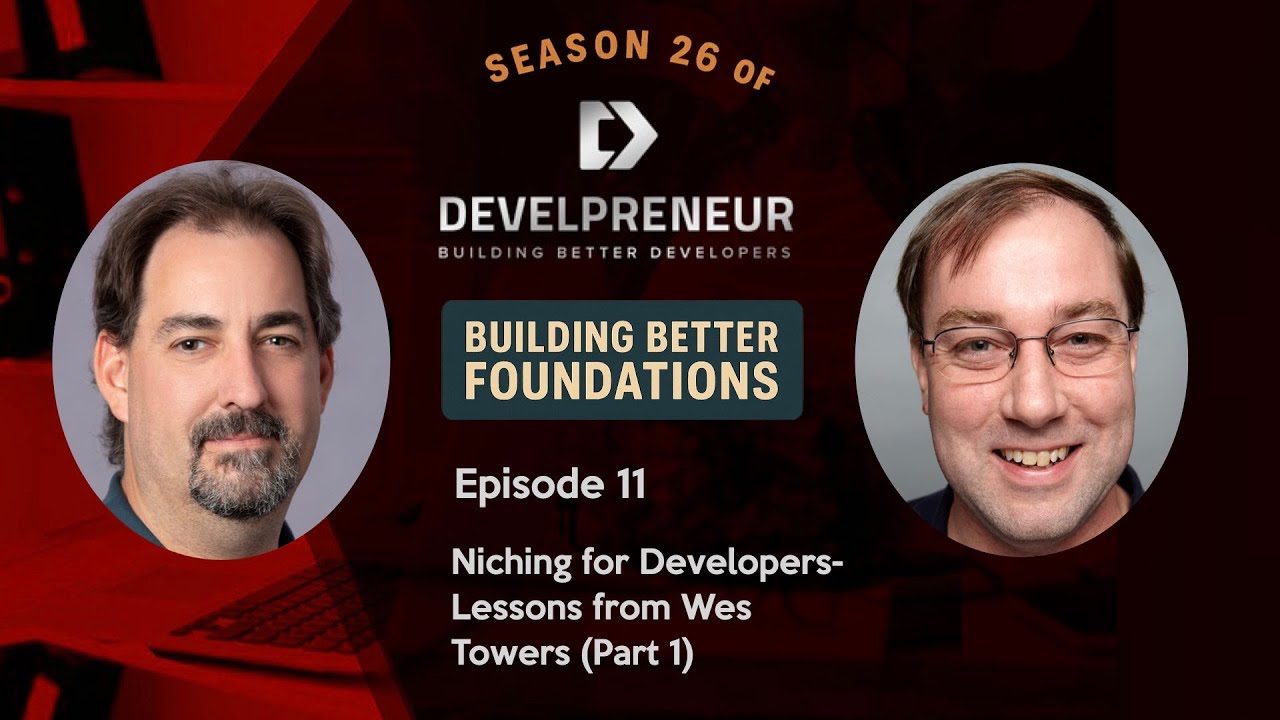 develpreneur's tweet card. Wes Towers on Niching for Developers: Standing Out in a Crowded...