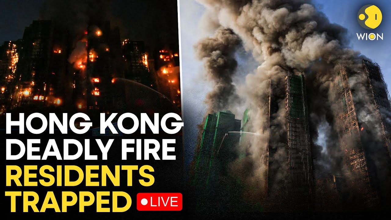 dov_Now's tweet card. Hong Kong Fire LIVE: MASSIVE Blaze Engulfs Residential Building In...
