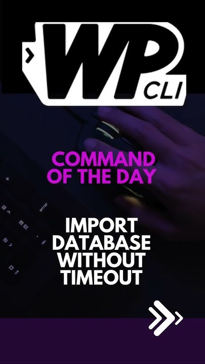 BuntyWP's tweet card. WP-CLI: Import HUGE WordPress Databases Without Timeout! #WPCLI...