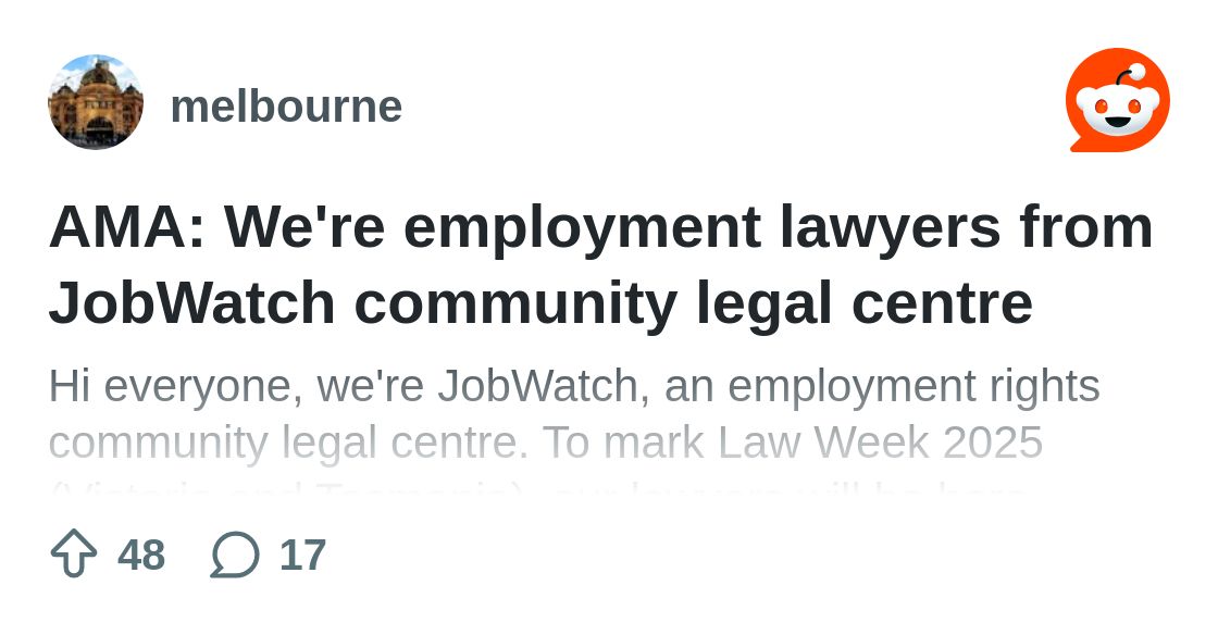 JobWatchOrg's tweet card. Explore this post and more from the melbourne community