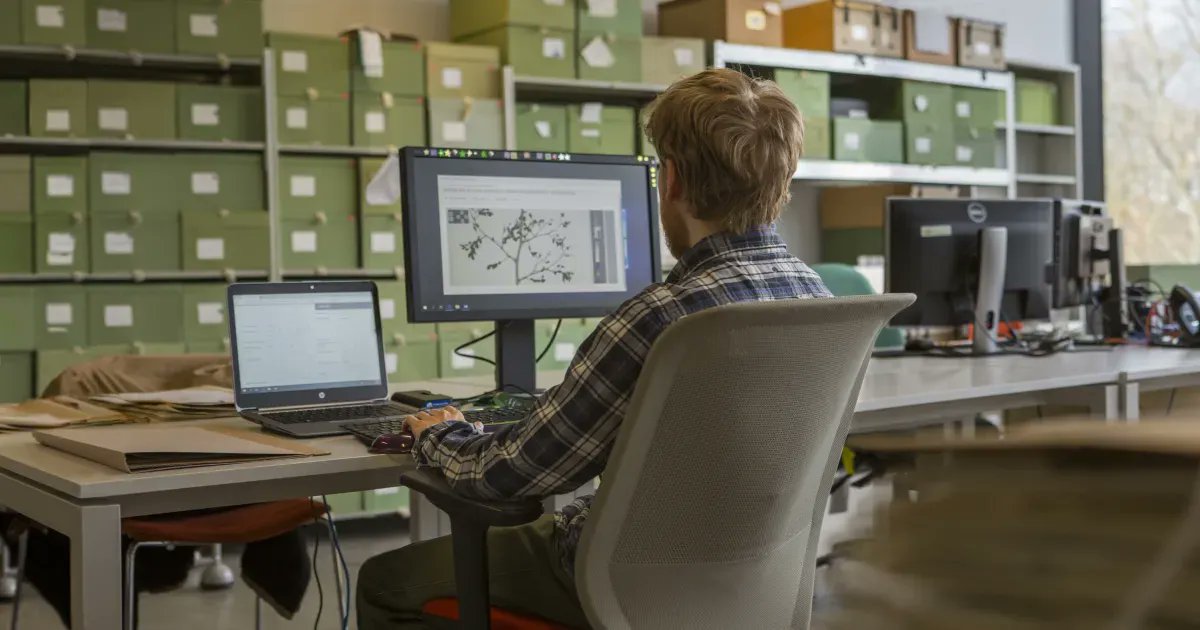 nickynicolson's tweet card. Unlocking the vast resource of information held within our collections.