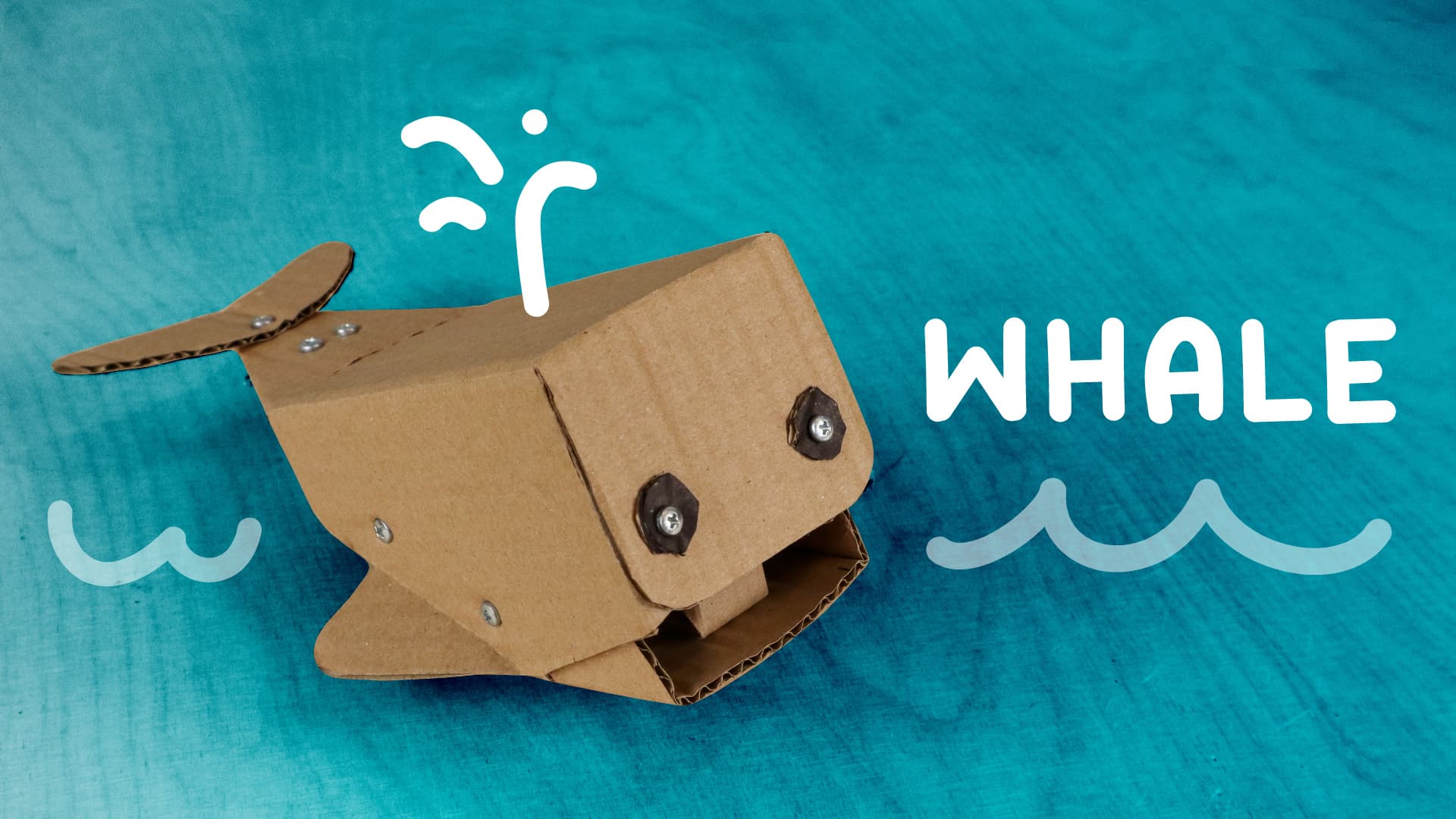yallsop's tweet card. DIY cardboard robot whale. Easy STEAM robotics project with BBC Micro:Bit, Arduino, Raspberry Pi. Lesson idea for teachers and educators.